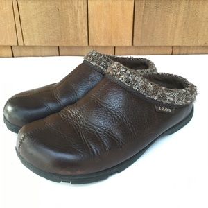 Taos Wendie Brown Leather Slip On Mules
